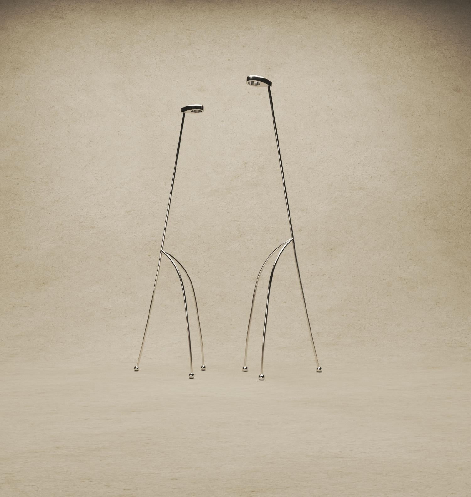 Post-Modern Set of 2 the Grassing Giraffe Lamp by Kilzi For Sale