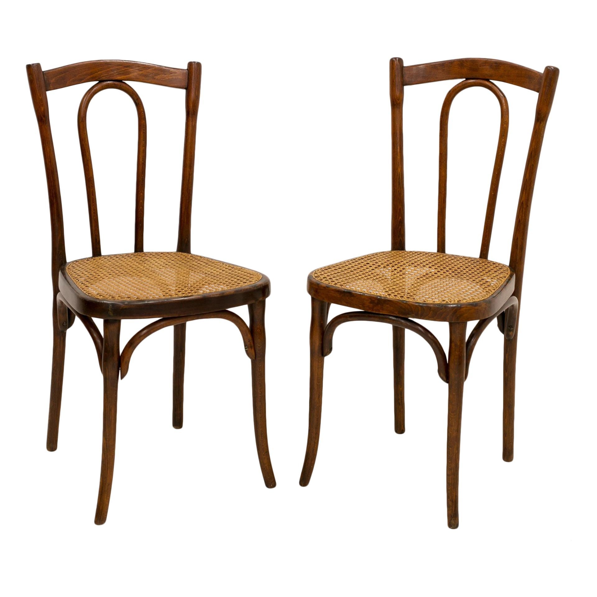 Set of 2 Thonet Chairs, Austria, 1920s