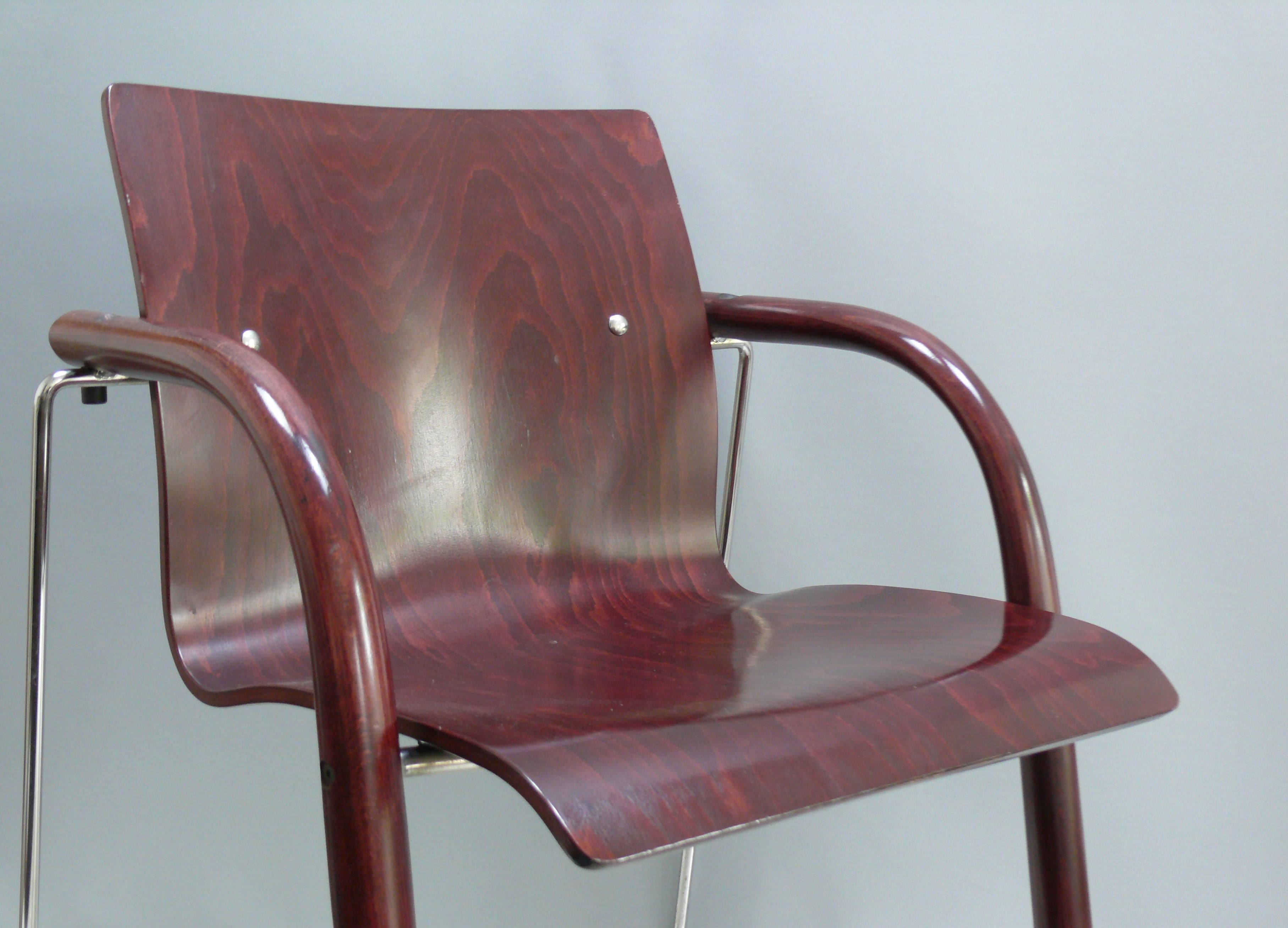Late 20th Century Set of 2 THONET S320 Stacking Chairs designed by Ulrich Boehme & Wulf Schneider For Sale