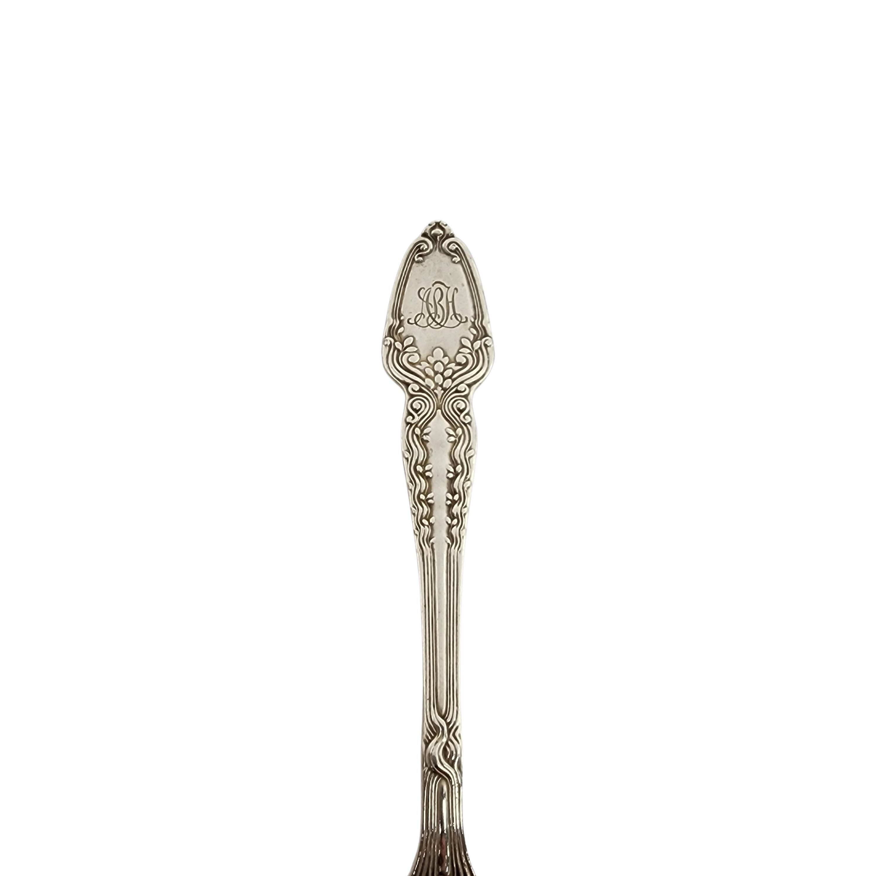Set of 2 Tiffany & Co Broom Corn Sterling Silver Grapefruit Spoons w/Mono #15281 In Good Condition For Sale In Washington Depot, CT