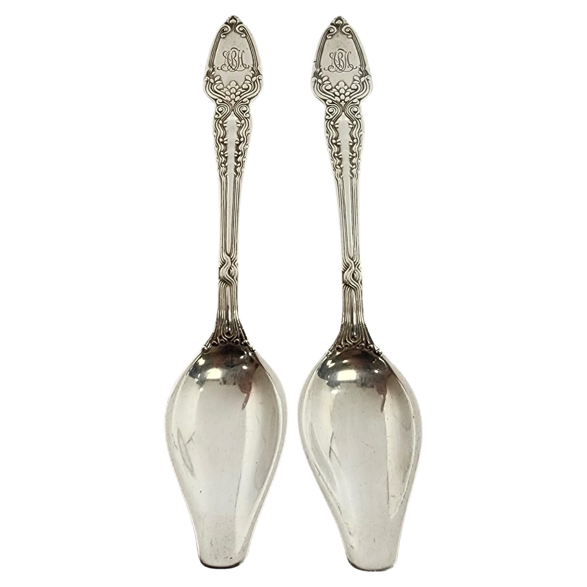 Set di 2 cucchiai a forma di pompelmo in argento Sterling Tiffany & Co. con Mono #15281 in vendita