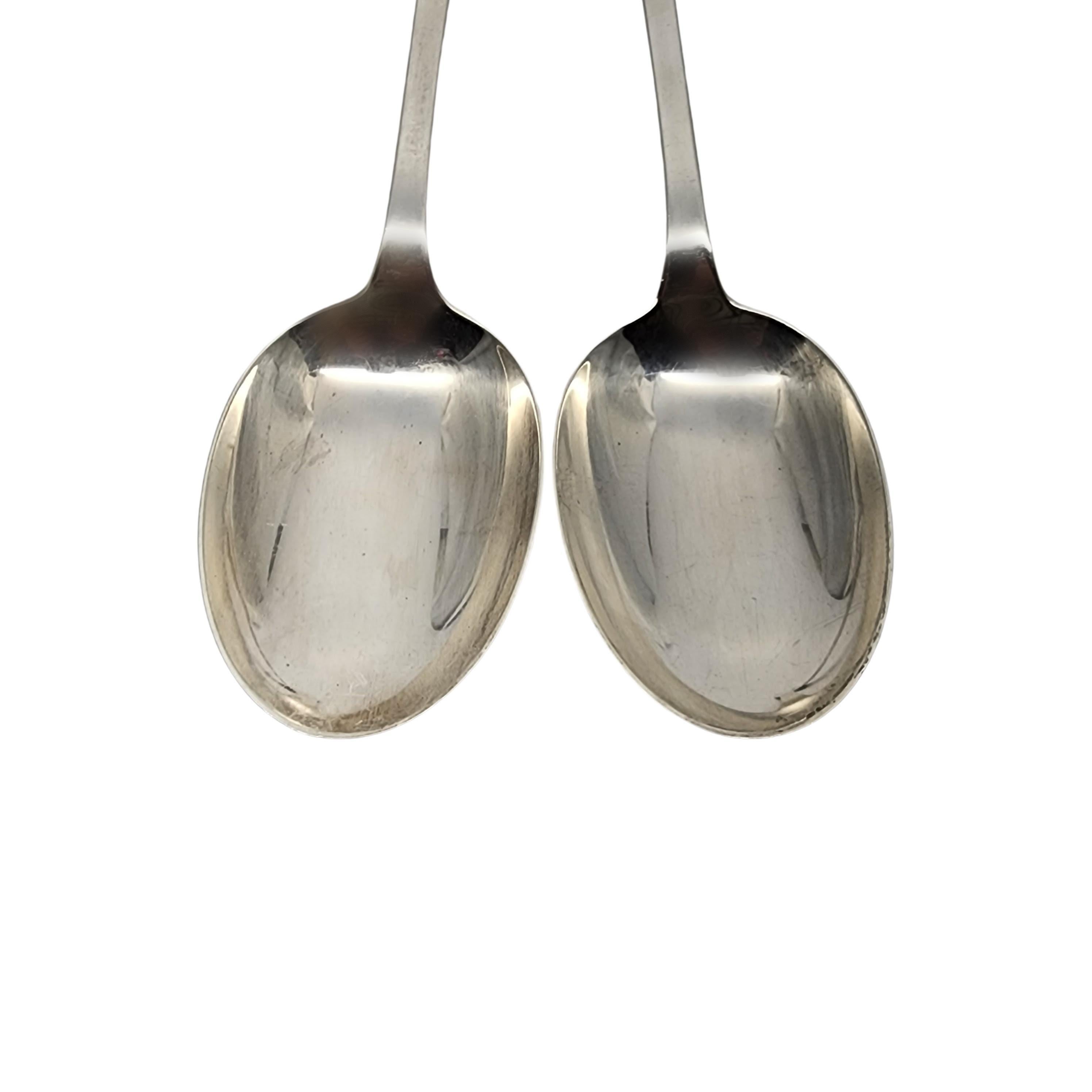 Satz von 2 Tiffany & Co Flemish Sterling Silber servieren Löffel 9 5/8