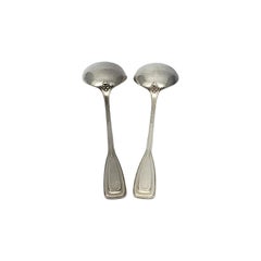 Set of 2 Tiffany & Co St Dunstan Sterling Silver Bouillon Spoons 5 3/8" #15587