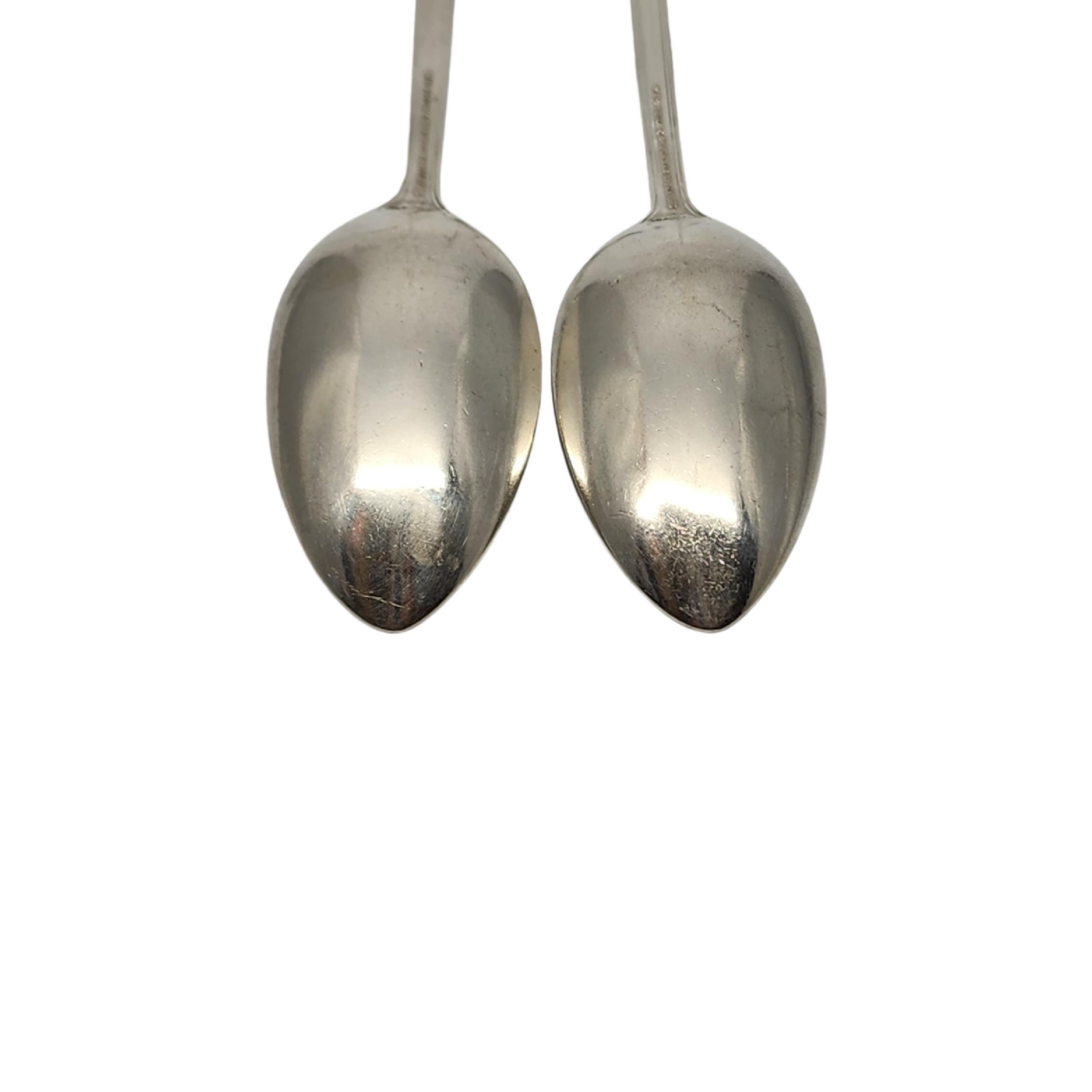 Set of 2 Tiffany & Co St Dunstan Sterling Silver Oval Soup Spoons w/mono #15590 2