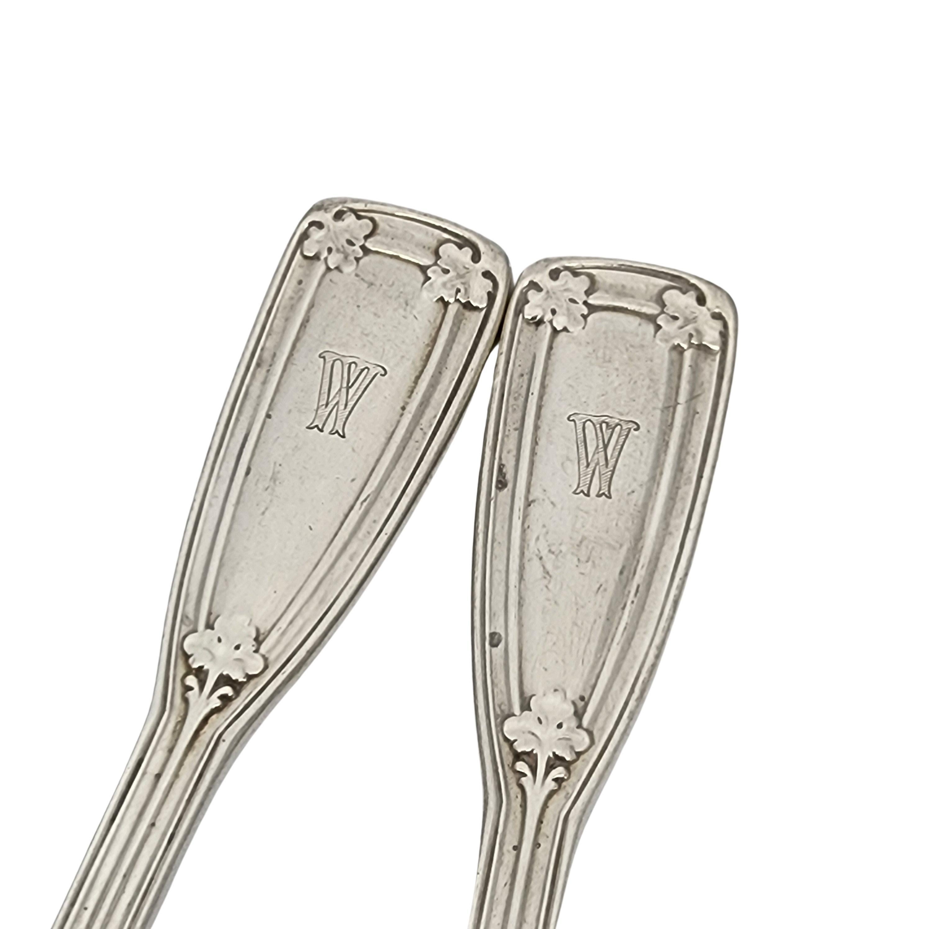 Set of 2 Tiffany & Co St Dunstan Sterling Silver Oval Soup Spoons w/mono #15590 3