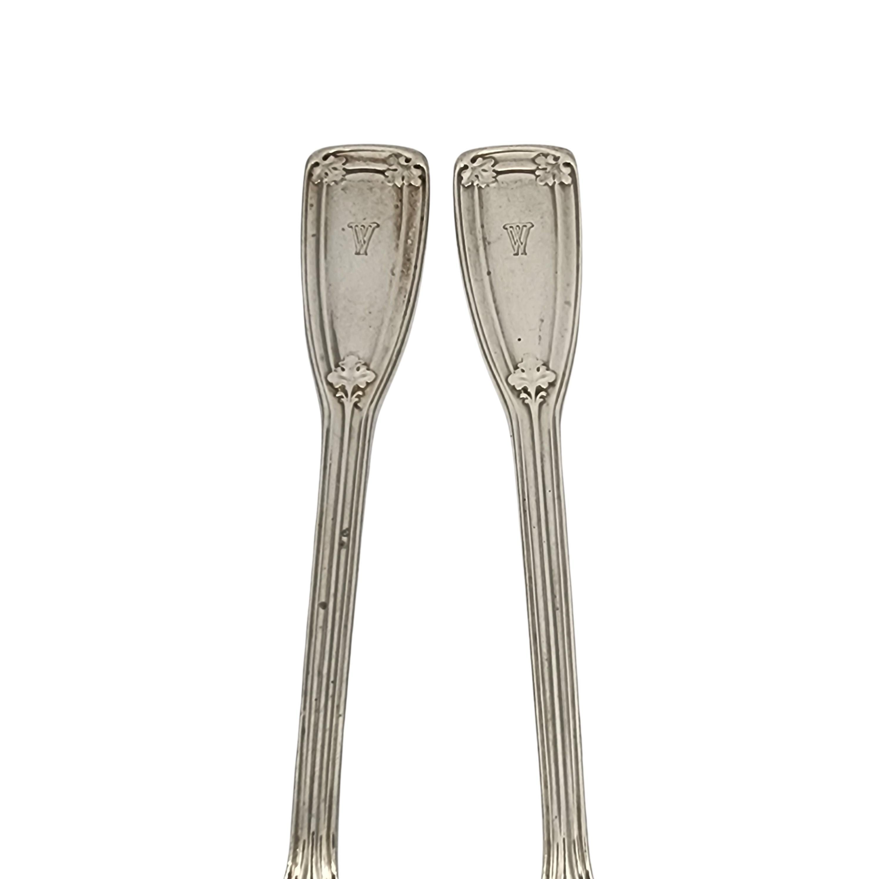 Set of 2 Tiffany & Co St Dunstan Sterling Silver Salad Forks mono 6 3/4
