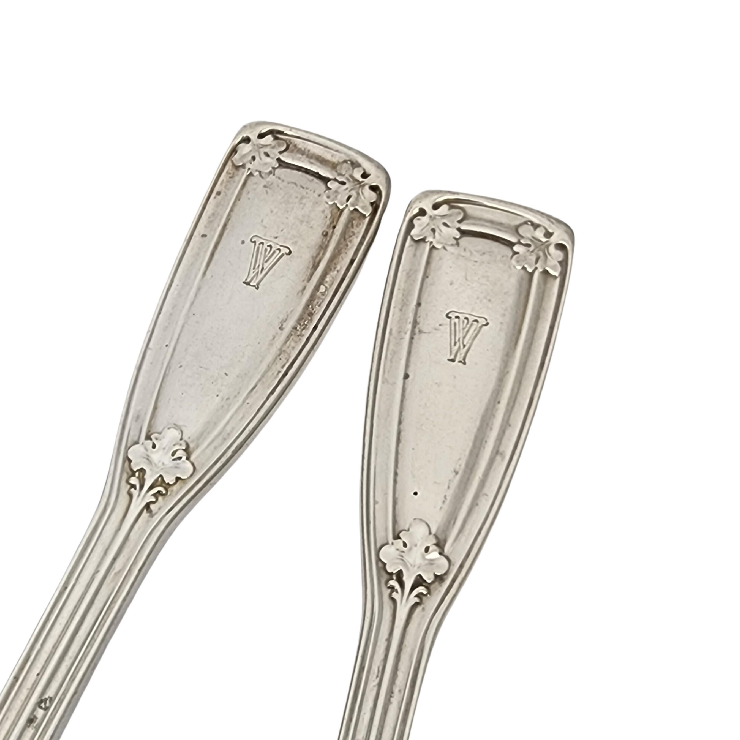 Set of 2 Tiffany & Co St Dunstan Sterling Silver Salad Forks mono 6 3/4