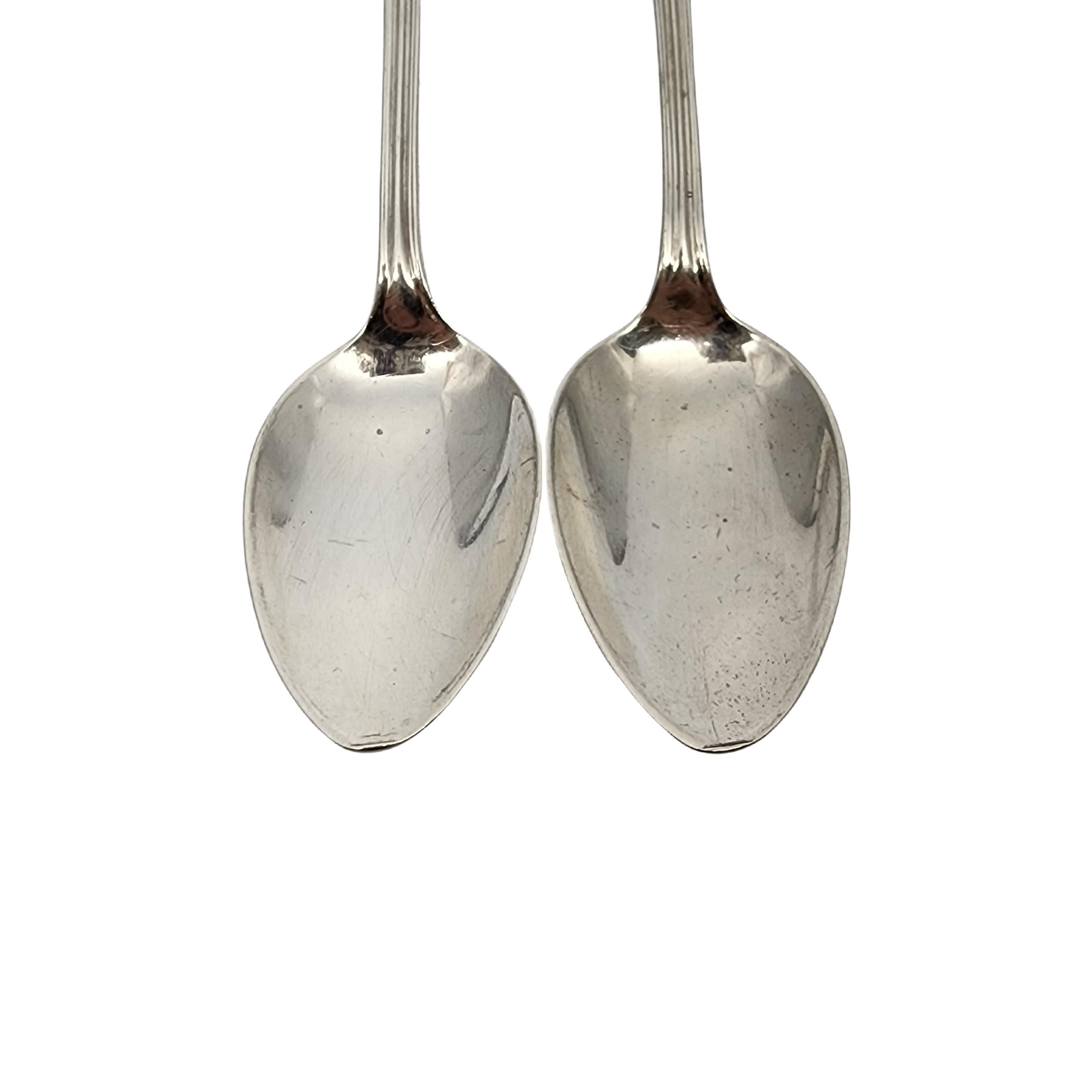 Women's or Men's Set of 2 Tiffany & Co St Dunstan Sterling Silver Teaspoons w/mono 5 7/8