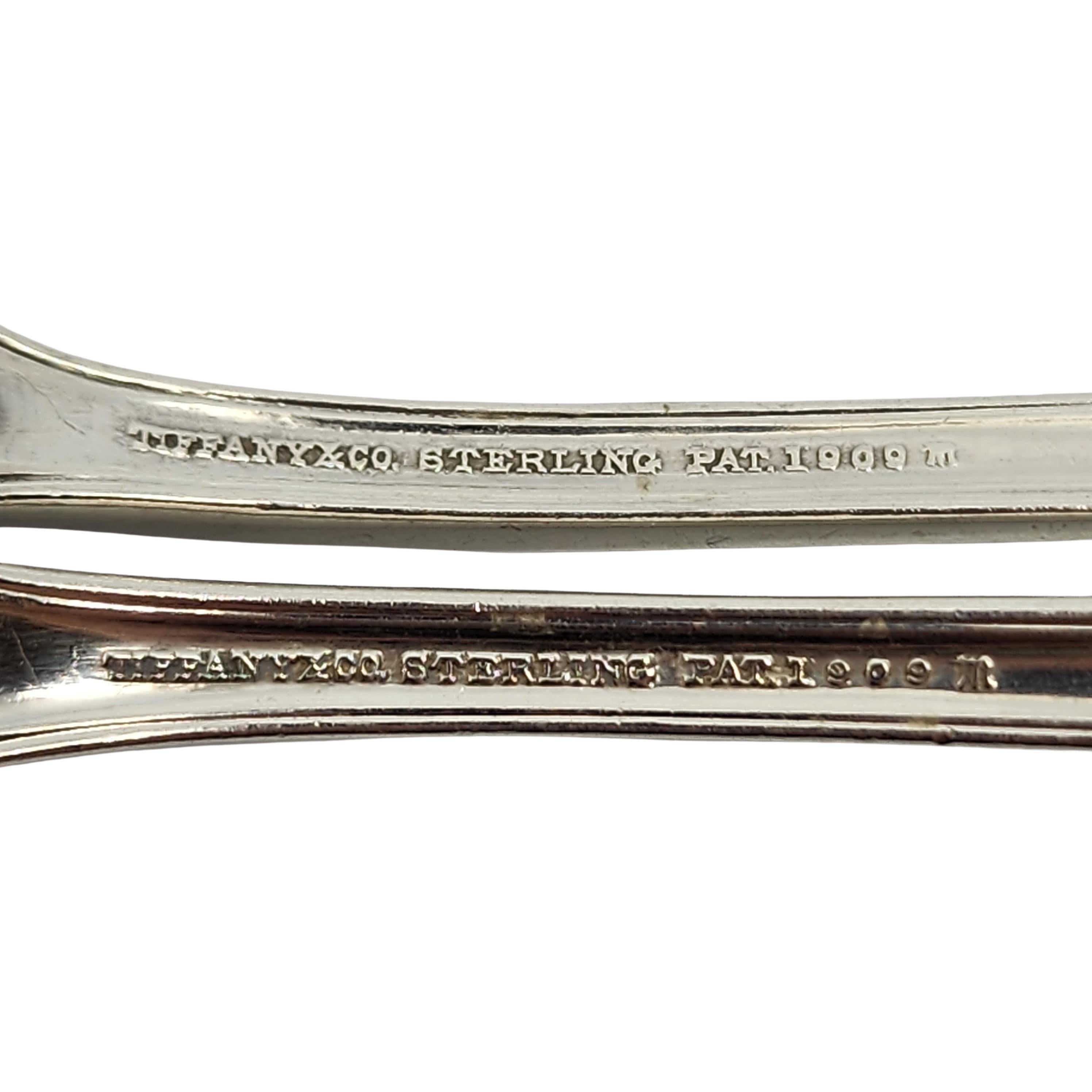 Set of 2 Tiffany & Co St Dunstan Sterling Silver Teaspoons w/mono 5 7/8