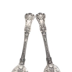 Set of 2 Tiffany & Co Sterling Silver English King Demitasse Spoons