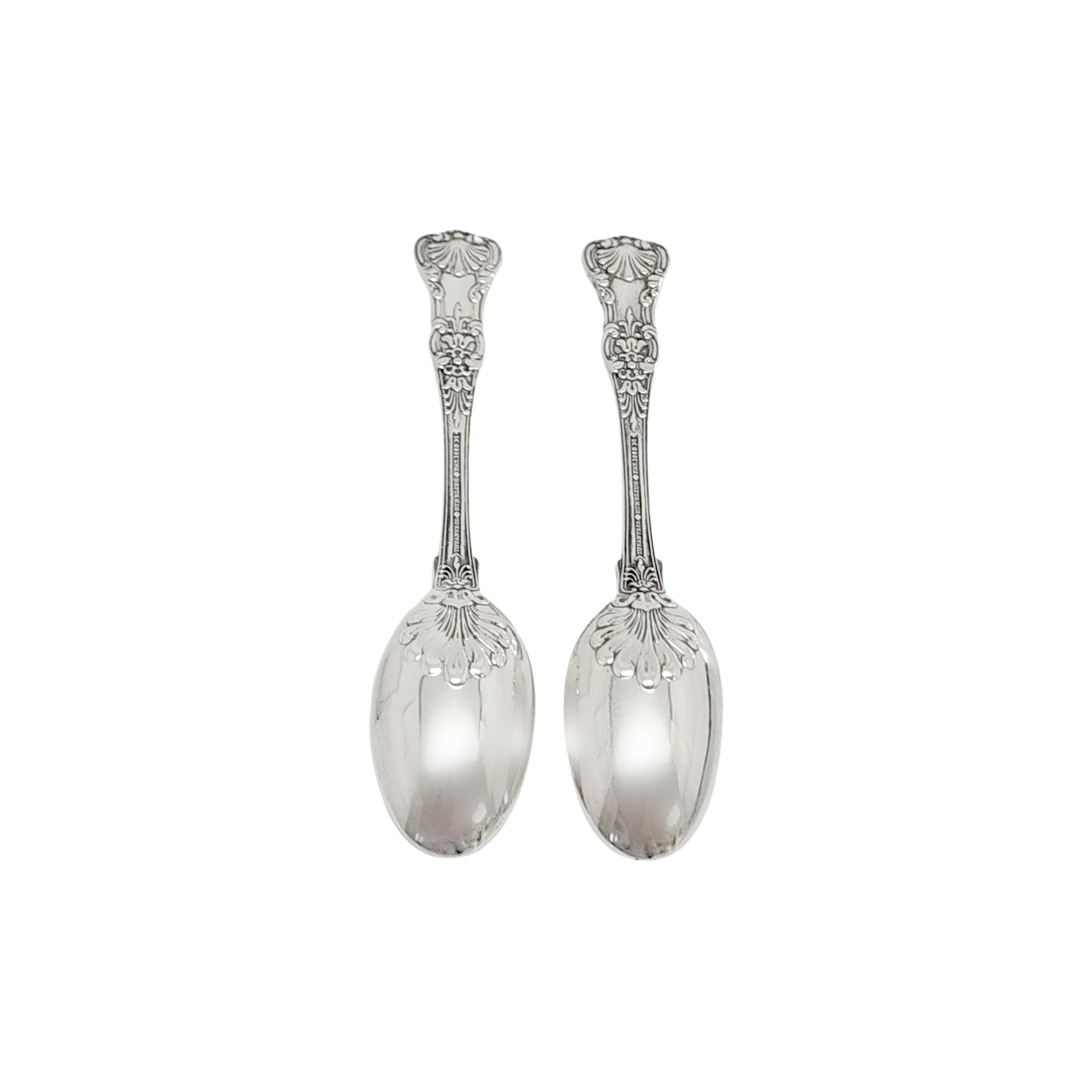 Set of 2 Tiffany & Co Sterling Silver English King Demitasse Spoons 3