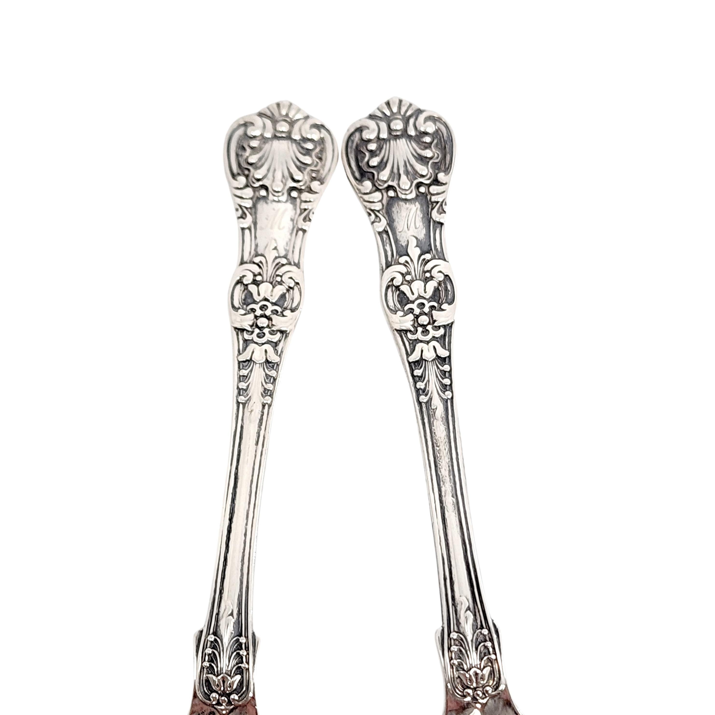 Set of 2 Tiffany & Co Sterling Silver English King Demitasse Spoons 5