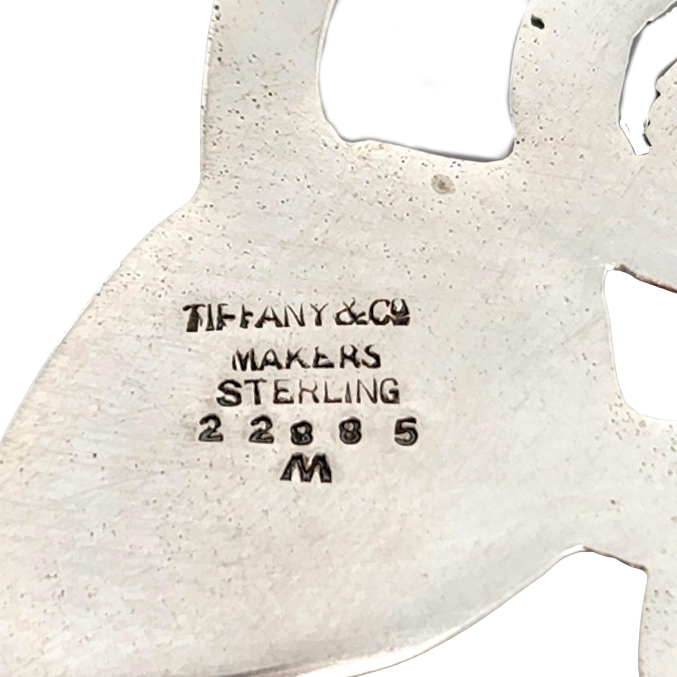 Set von 2 Herz-/ Apple-Schalen aus Sterlingsilber von Tiffany & Co mit Monogramm im Zustand „Gut“ im Angebot in Washington Depot, CT
