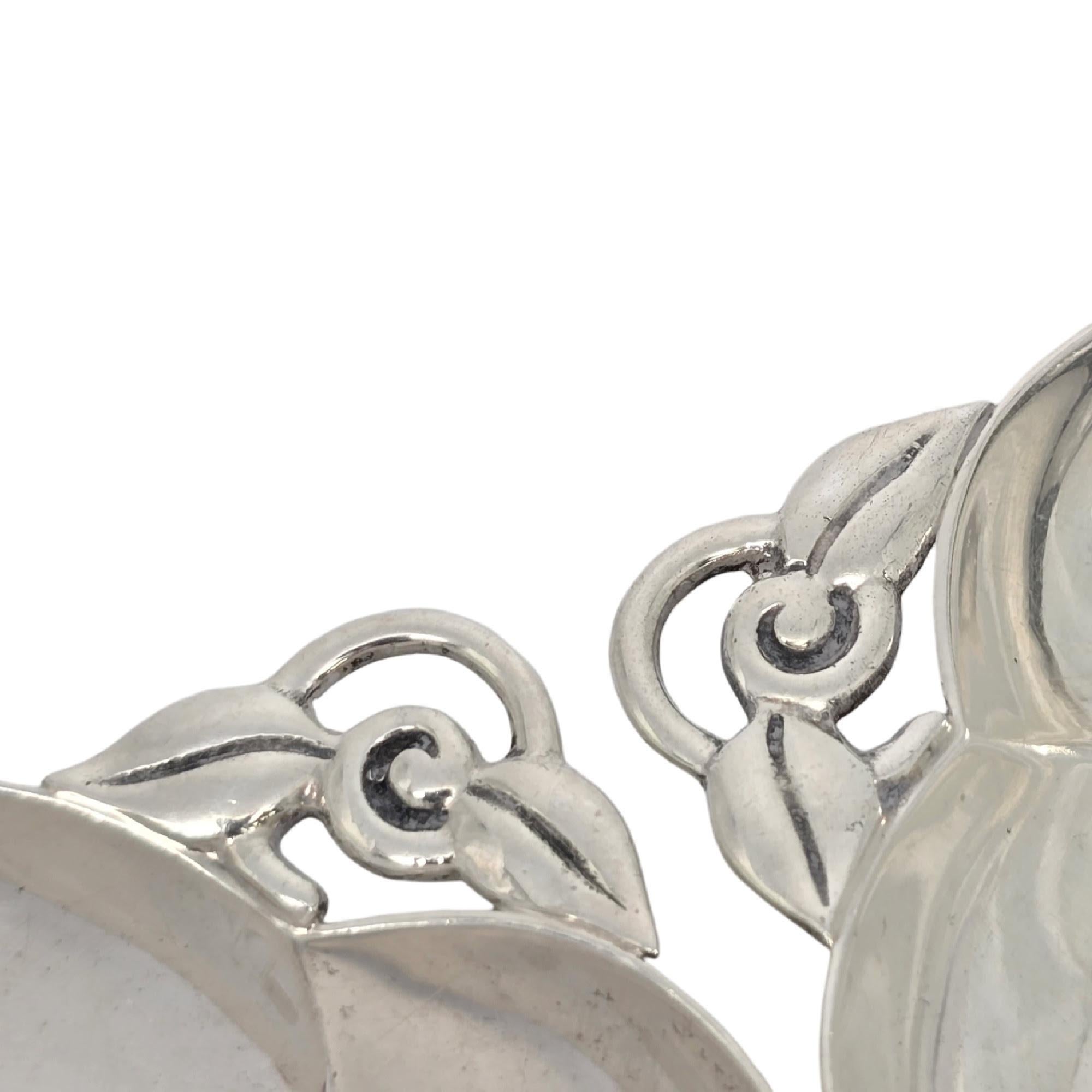 Set of 2 Tiffany & Co Sterling Silver Heart Apple Dishes/Bowls #19266 2