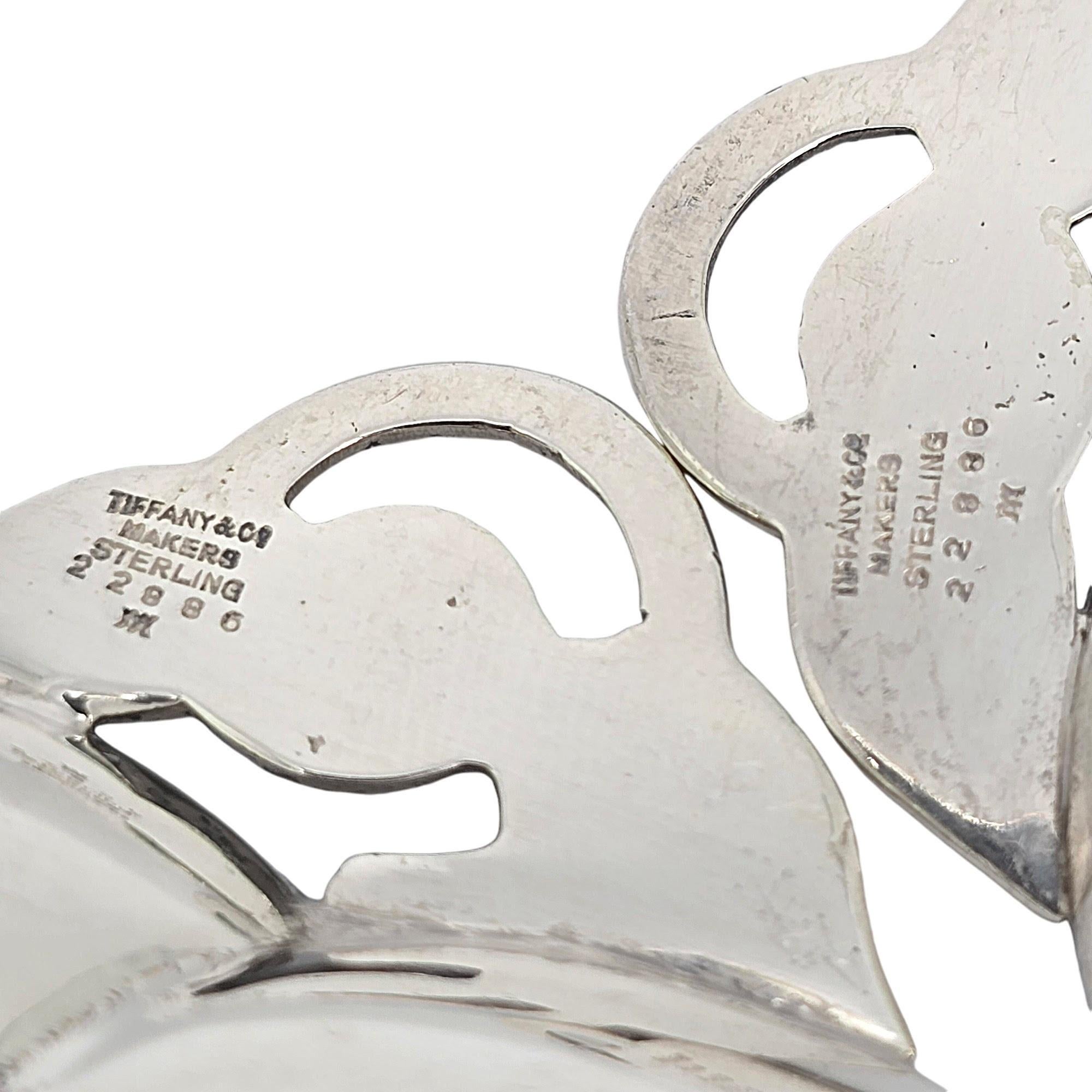 Set of 2 Tiffany & Co Sterling Silver Heart Apple Dishes/Bowls #19266 3