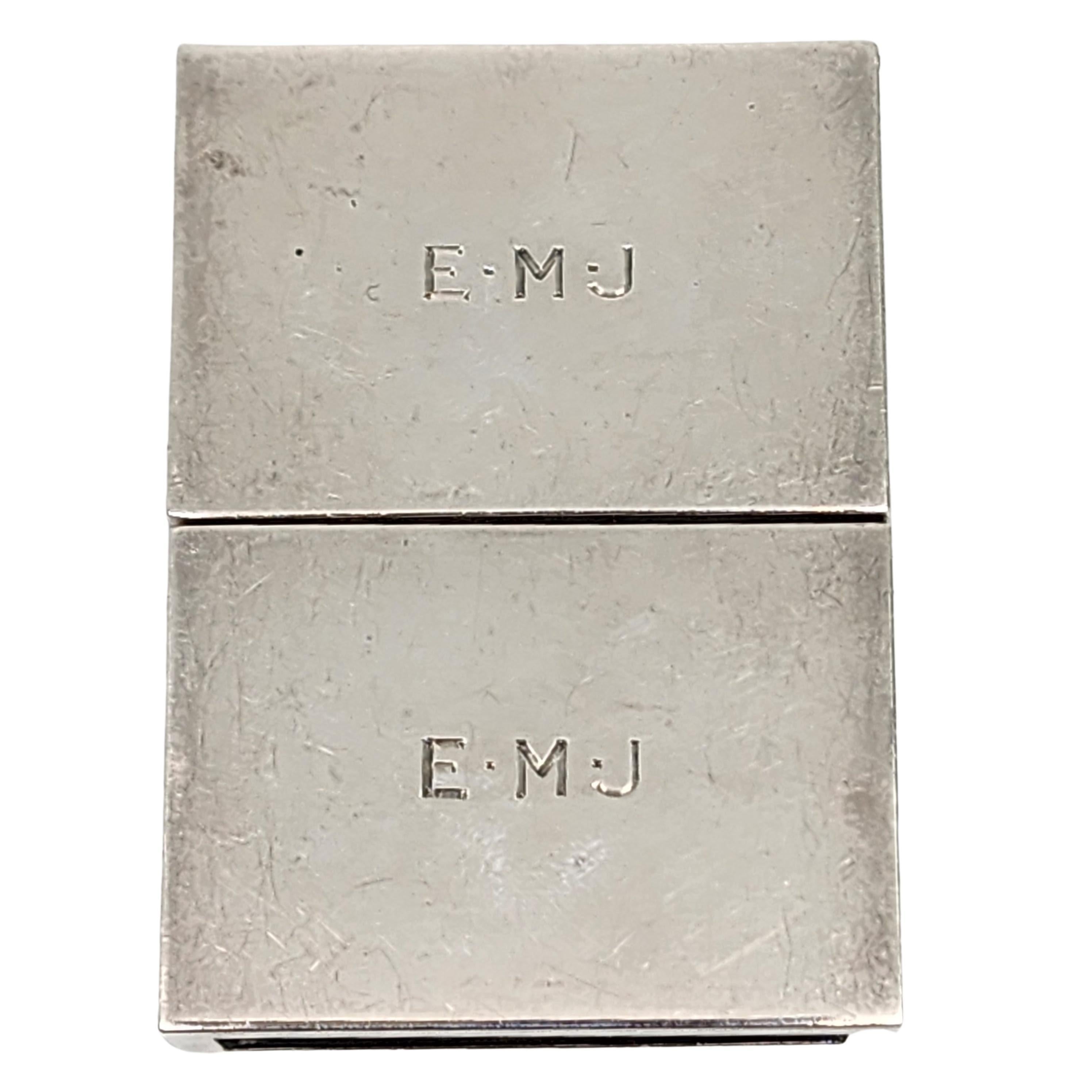 Set of 2 Tiffany & Co Sterling Silver Matchbox Covers w/Monorgam #16111 For Sale 4