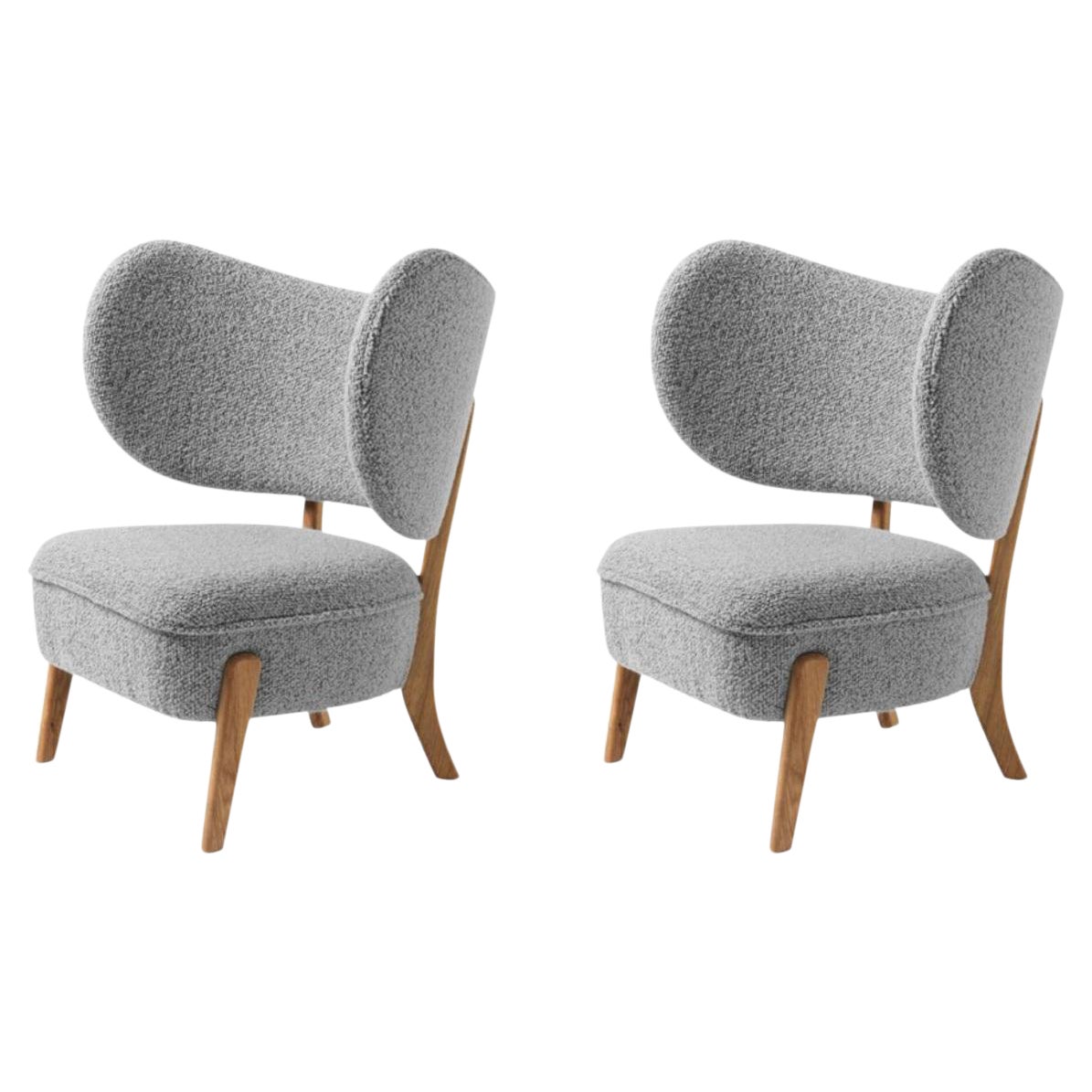 Juego de 2 Silla de salón TMBO en roble y tapicería BUTE/Storr de Mazo Design
