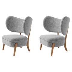 Set of 2 TMBO Lounge Chair in Oak and BUTE/Storr Upholstery by Mazo Design