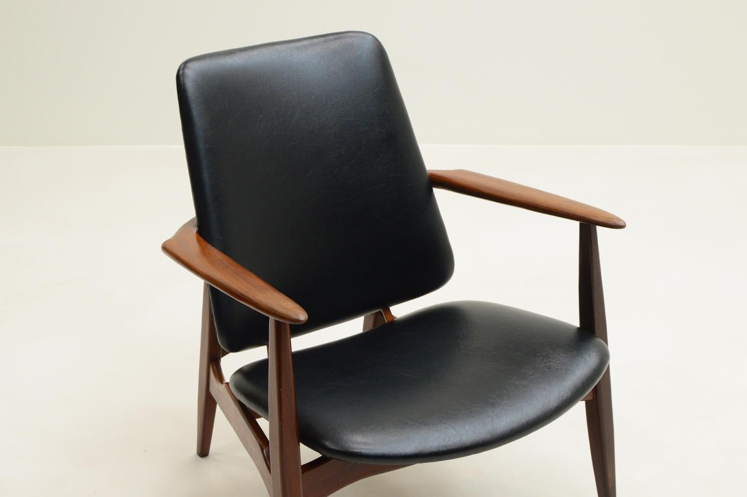 Dutch Set of 2 “Tolga” chairs by Louis van teeffelen for Wébé, 1950s The Netherlands.
