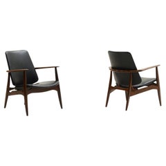 Set of 2 “Tolga” chairs by Louis van teeffelen for Wébé, 1950s The Netherlands.