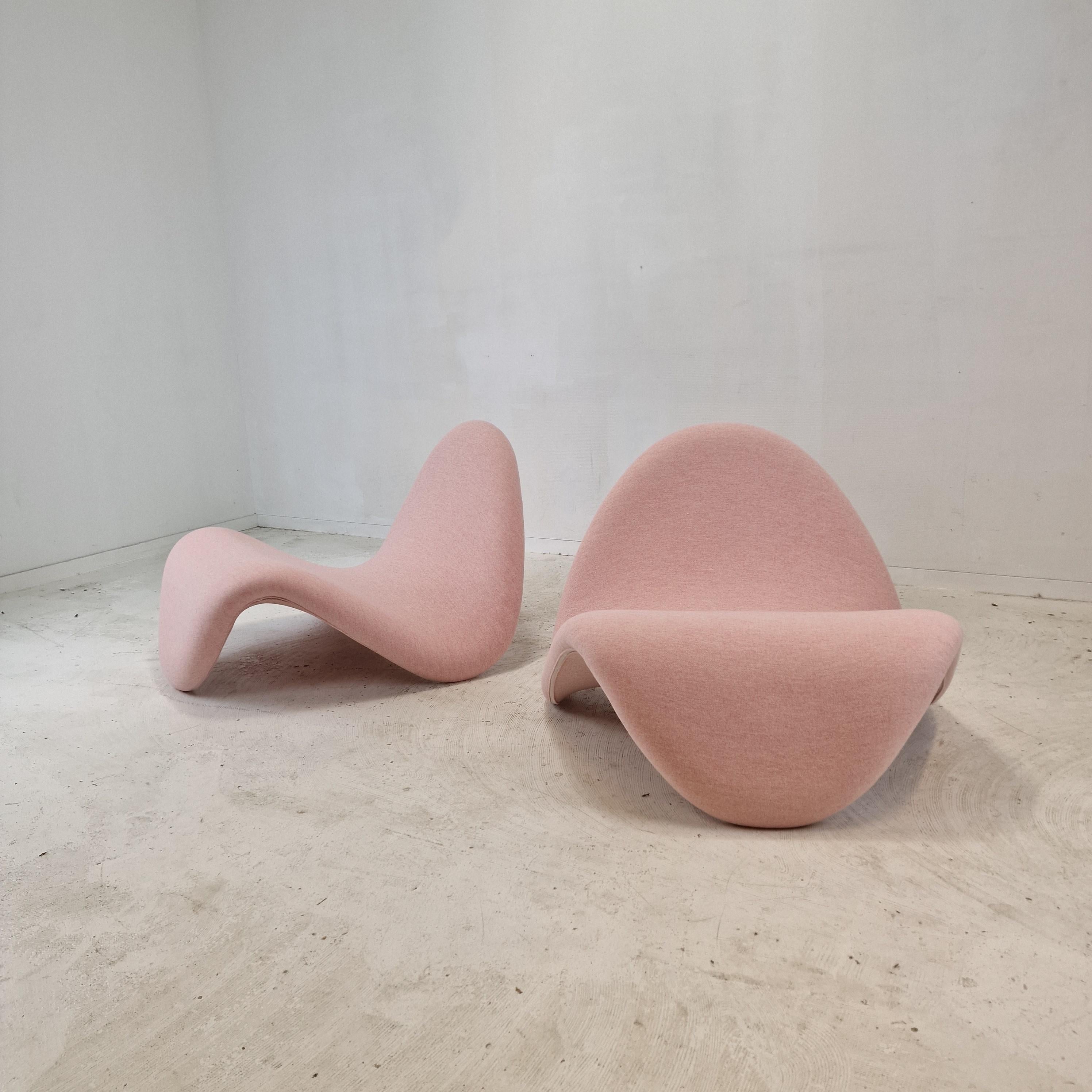 Mid-Century Modern Ensemble de 2 chaises à languettes par Pierre Paulin pour Artifort, années 1960 en vente