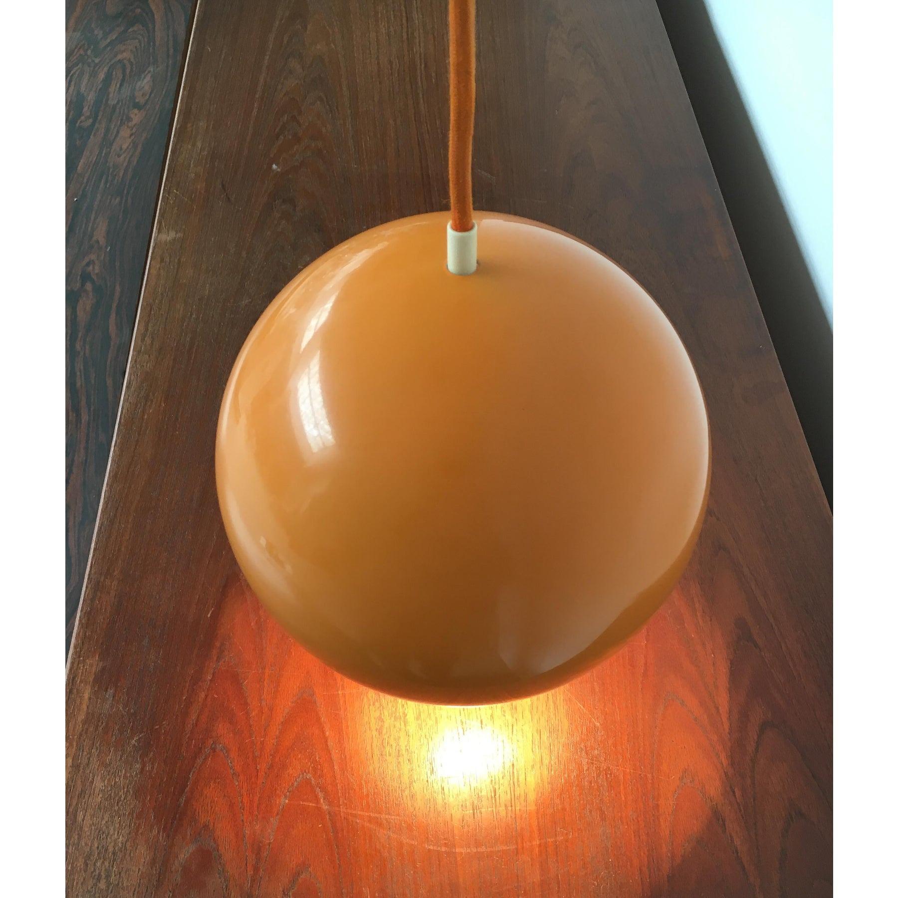 Danish Set of 2 Topan Pendant Lamps by Verner Panton for Louis Poulsen, 1970s For Sale