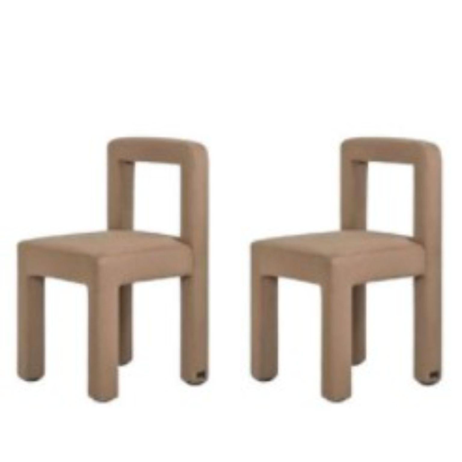 Set of 2 Toptun chairs by FAINA
Design: Victoriya Yakusha
Material: Textiles, Foam rubber, Sintepon, Wood
Dimensions: height: 78 x front width: 46 x side width: 48 cm
 Weight: 12,1 kilos.
(Also available in longer version 240 cm width)

Made