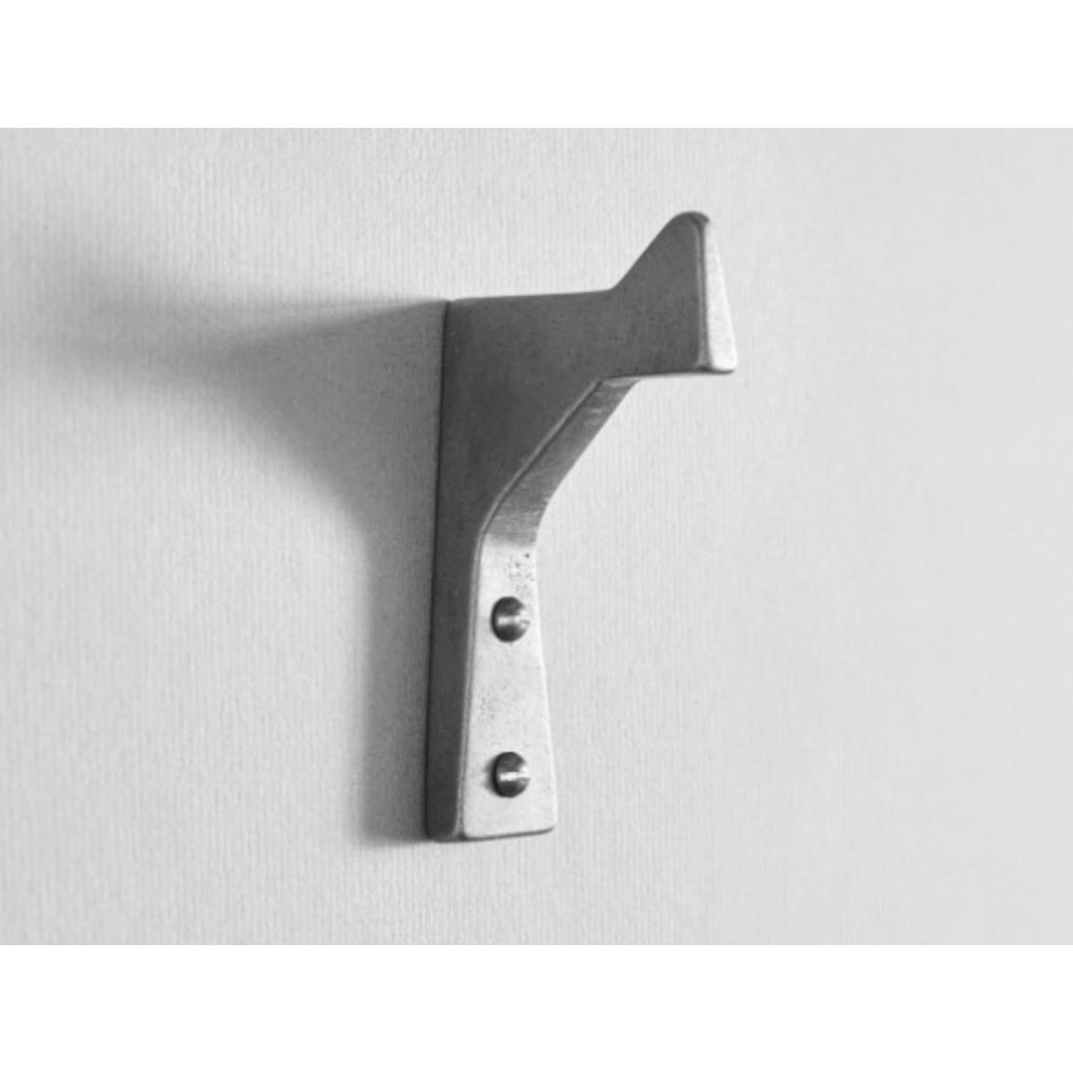 Post-Modern Set of 2 Aluminum Towel Hooks by Henry Wilson For Sale