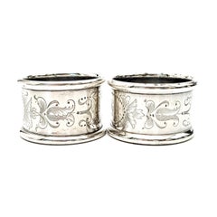 Set of 2 Towle Sterling Silver Napkin Rings 8770