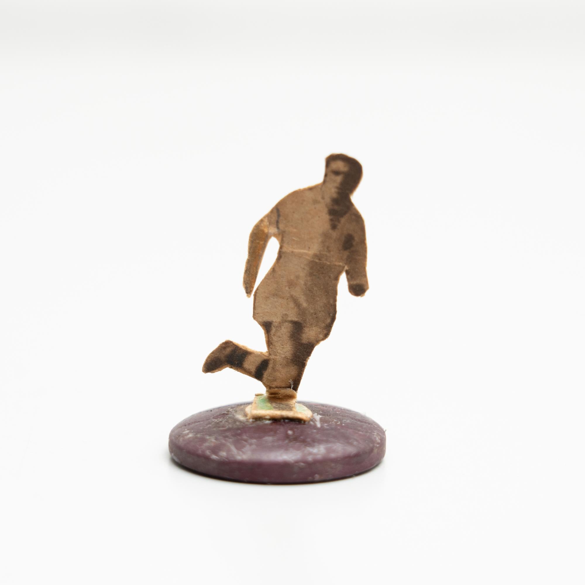 Mid-20th Century Set of 2 Traditional Antique Button Soccer Game Figures, circa 1950 For Sale