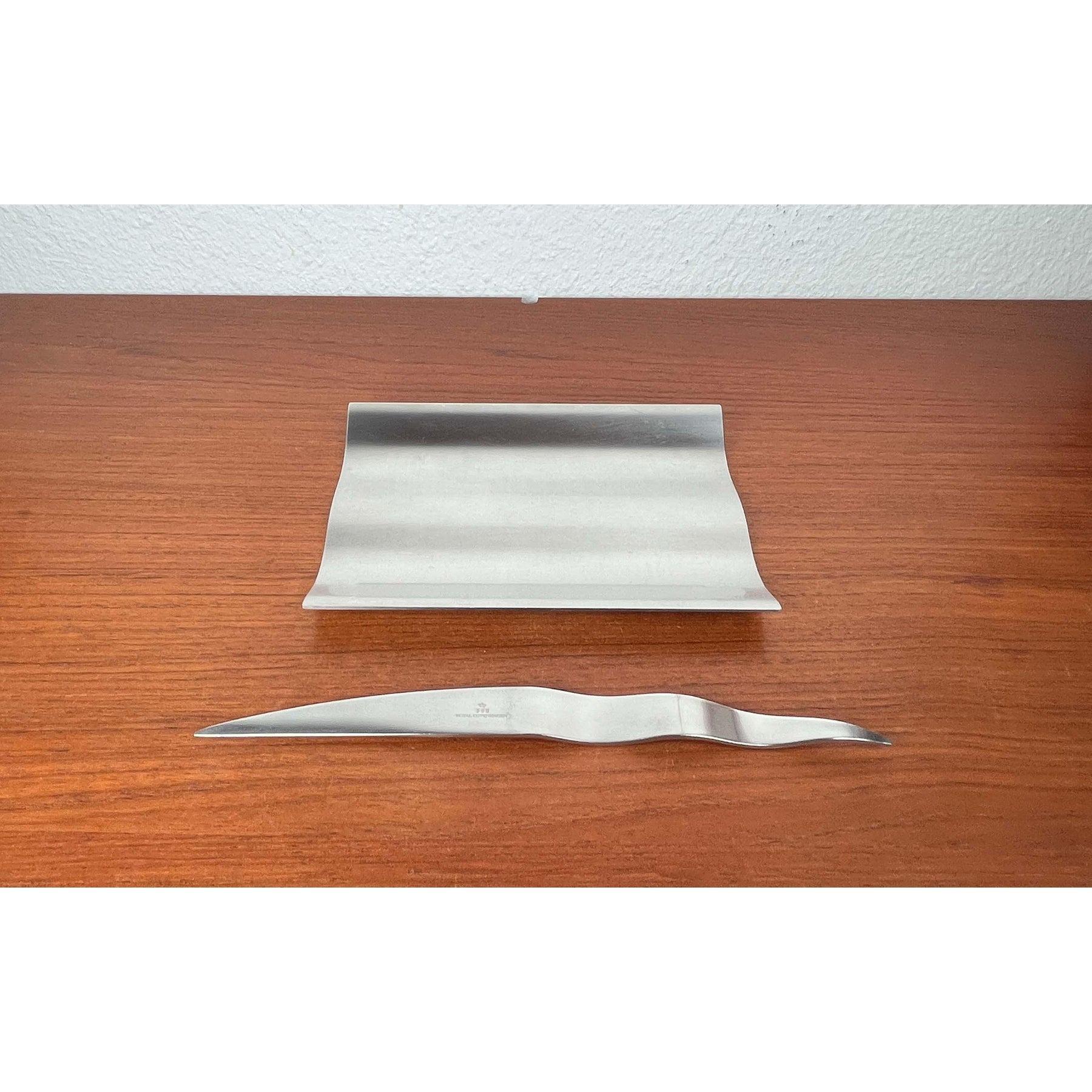 2er-Set Tablett und Brieföffner von Steve McGugan für Royal Copenhagen, 1980er Jahre im Angebot 5