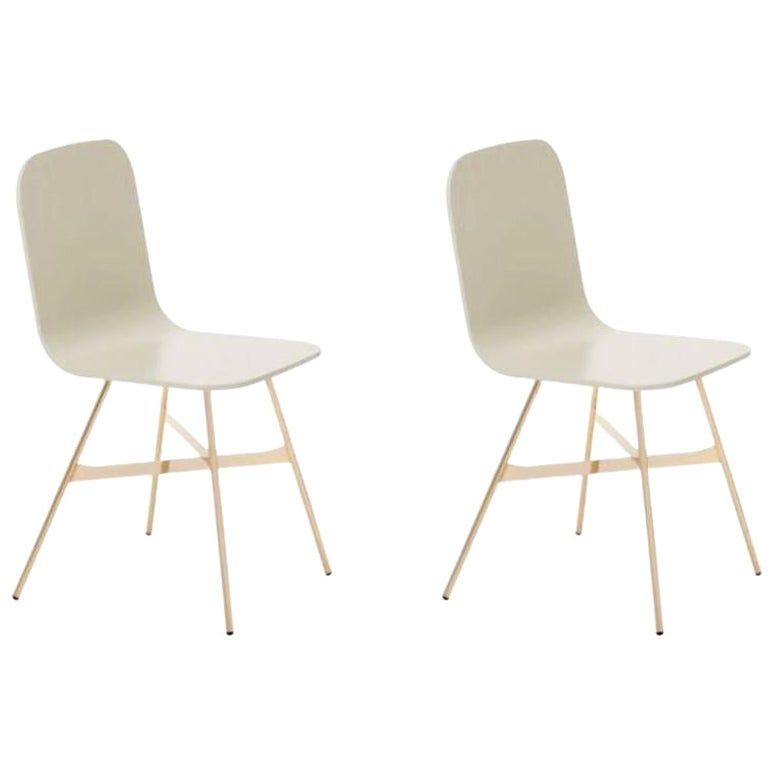 Set di 2 sedie Tria Simple Gold, Ral Color di Colé Italia