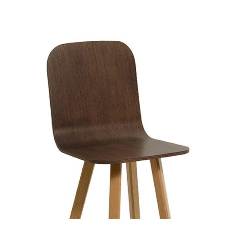Other Set of 2, Tria Stool, High Back, Canaletto Walnut by Colé Italia For Sale