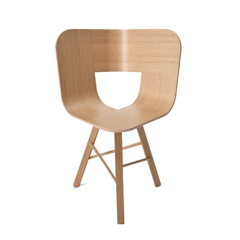Set of 2, Tria wood 3 legs chair, natural oak by Colé Italia with Lorenz & Kaz (2019)
Dimensions: H 82.5, D 52, W 61 cm
Materials: Plywood chair; 3 legs solid oak base

Also available: Tria; 4 legs, with cussion, black, gold, simple, stool,