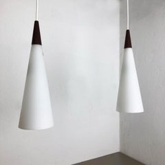 Set of 2 "Trompet" Hanging Light Copper Jo Hammerborg Fog & Mørup, Denmark, 1963