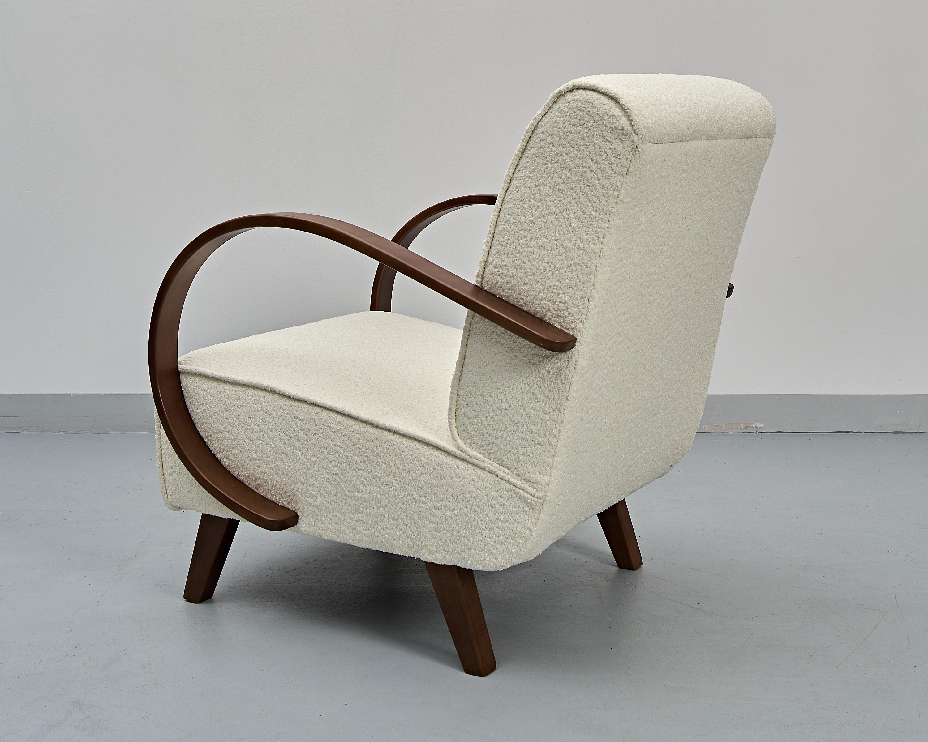 Set of 2 Type C Loop Armchairs by Jindřich Halabala, 1930s 1