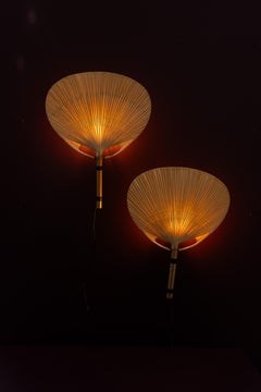 Set of 2 " Uchiwa" wall lamps USA 1977
