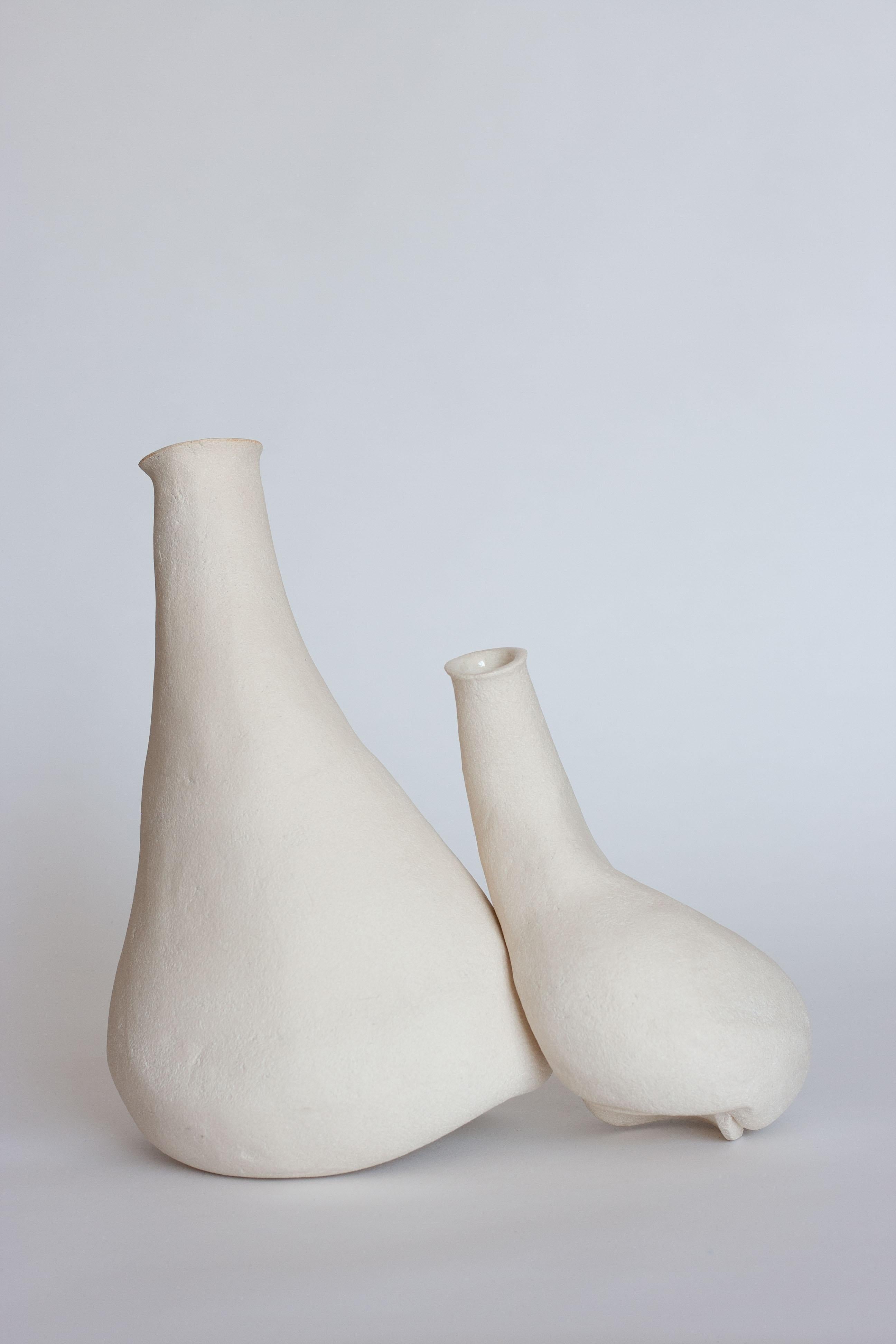 Norvegese Set Of 2 Under The Cabinet I & II Decorative Ceramic Vases by Lillian Tørlen in vendita