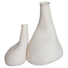 Set Of 2 Under The Cabinet I 
II Decorative Ceramic Vases by Lillian Tørlen