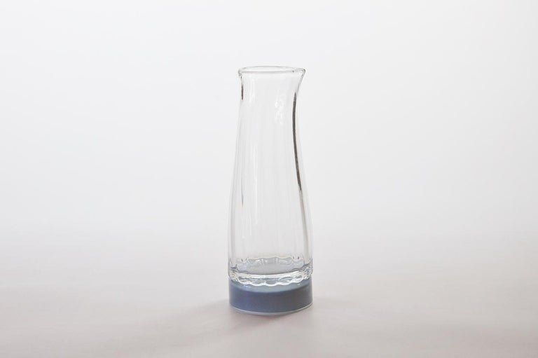 French Set of 2 Unique Glass Carafe by Atelier George For Sale