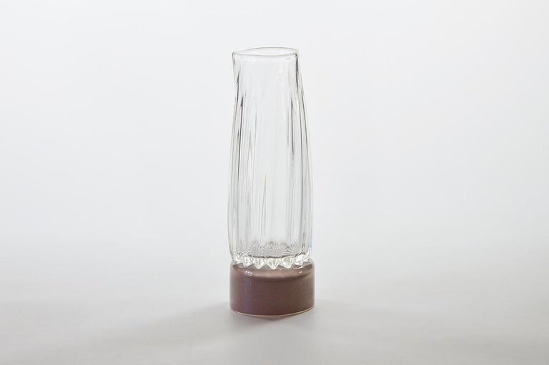 Other Set of 2 Unique Glass Carafe by Atelier George For Sale