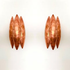 Set of 2 Unique Patinated Kastor Sconces by Jo Hammerborg for Fog and Morup