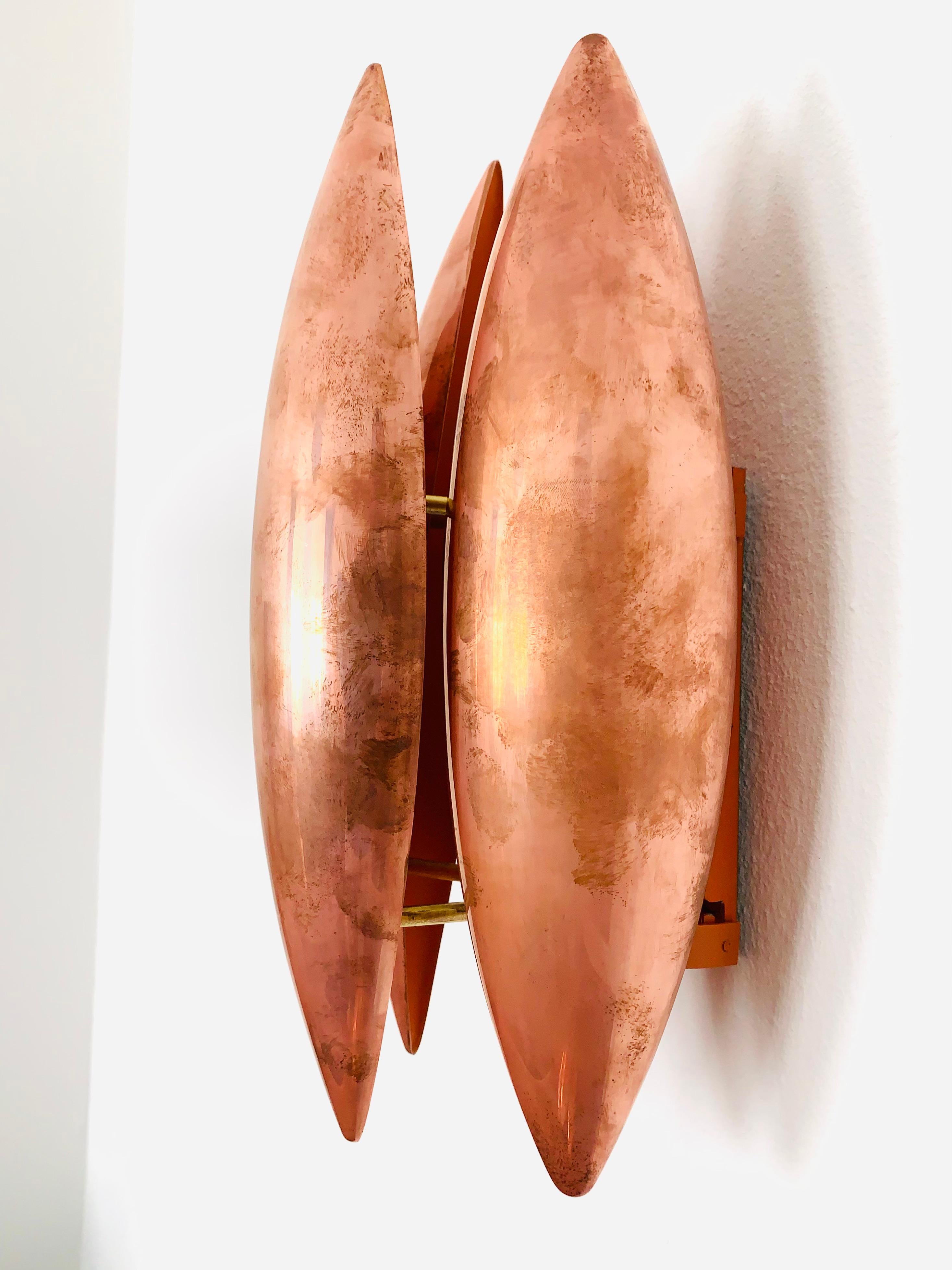 Mid-20th Century Set of 2 Unique Patinated Kastor Sconces by Jo Hammerborg for Fog and Morup For Sale