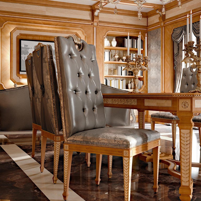 Set of 2 Upholstered Cherry Chairs For Sale at 1stDibs