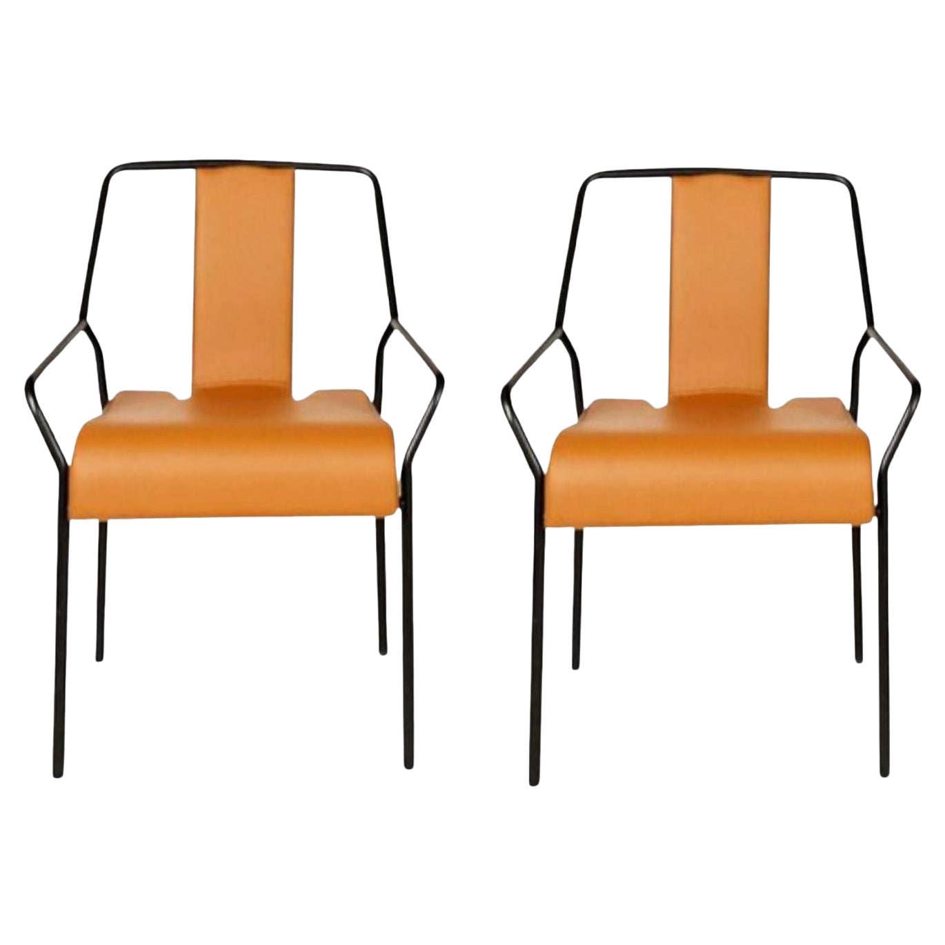 Ensemble de 2 chaises Dao rembourrées par Shin Azumi