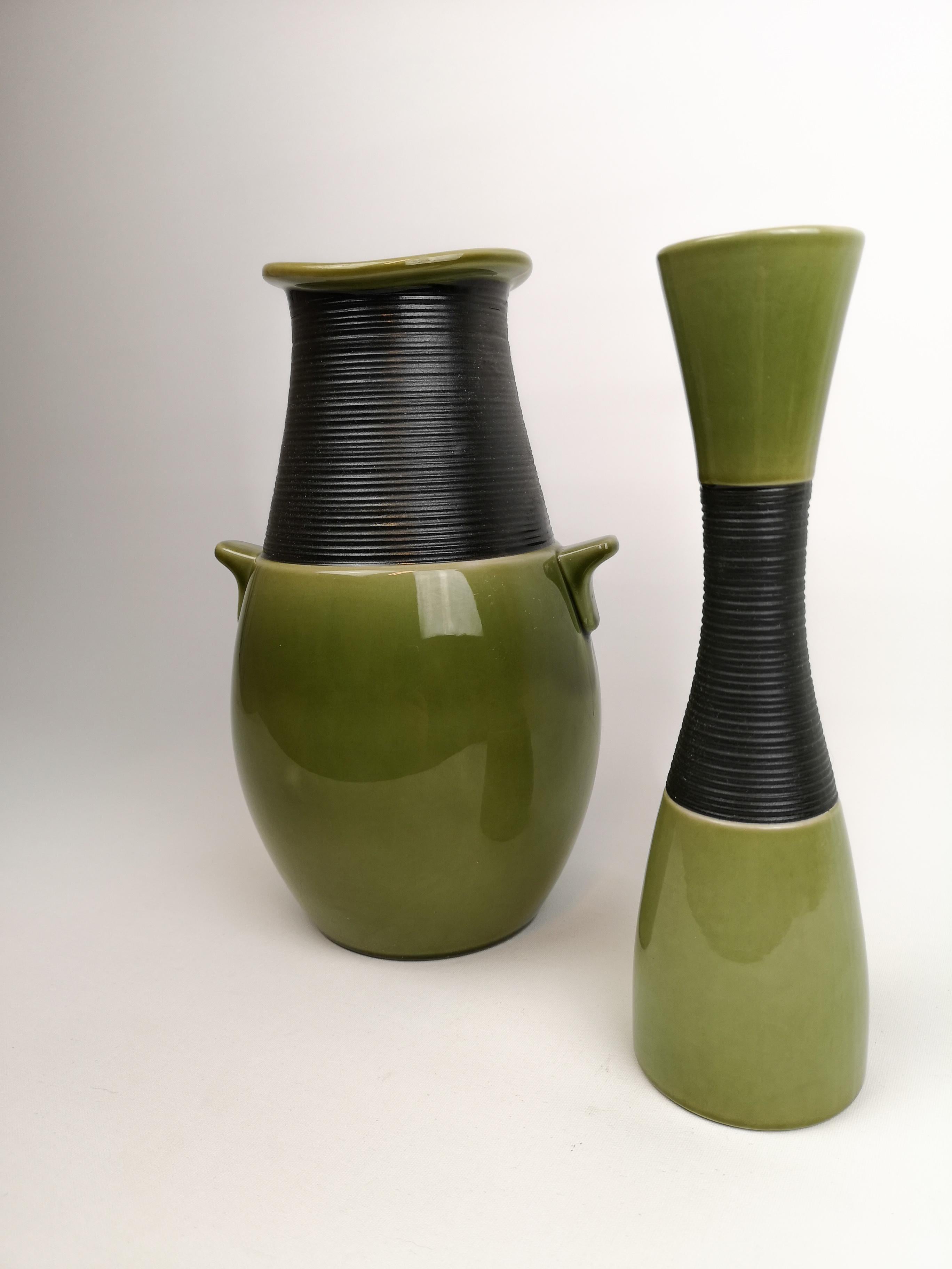 Mid-Century Modern Set of 2 Vases Bahia Carl-Harry Stålhane Rörstrand Sweden
