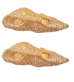 Set of 2 Vegetable Fabrics N°11 Cloud Pendant Lamps by RF Studio