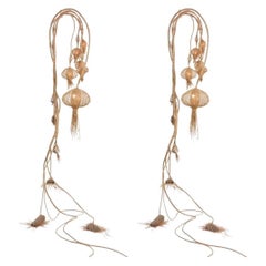 Juego de 2 Lámparas Colgantes de Tejido Vegetal N°8 Lianas by Estudio Rafael Freyre