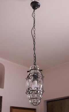 Set of 2 Venetian Lantern, Murano Glass, Italy, 1980s