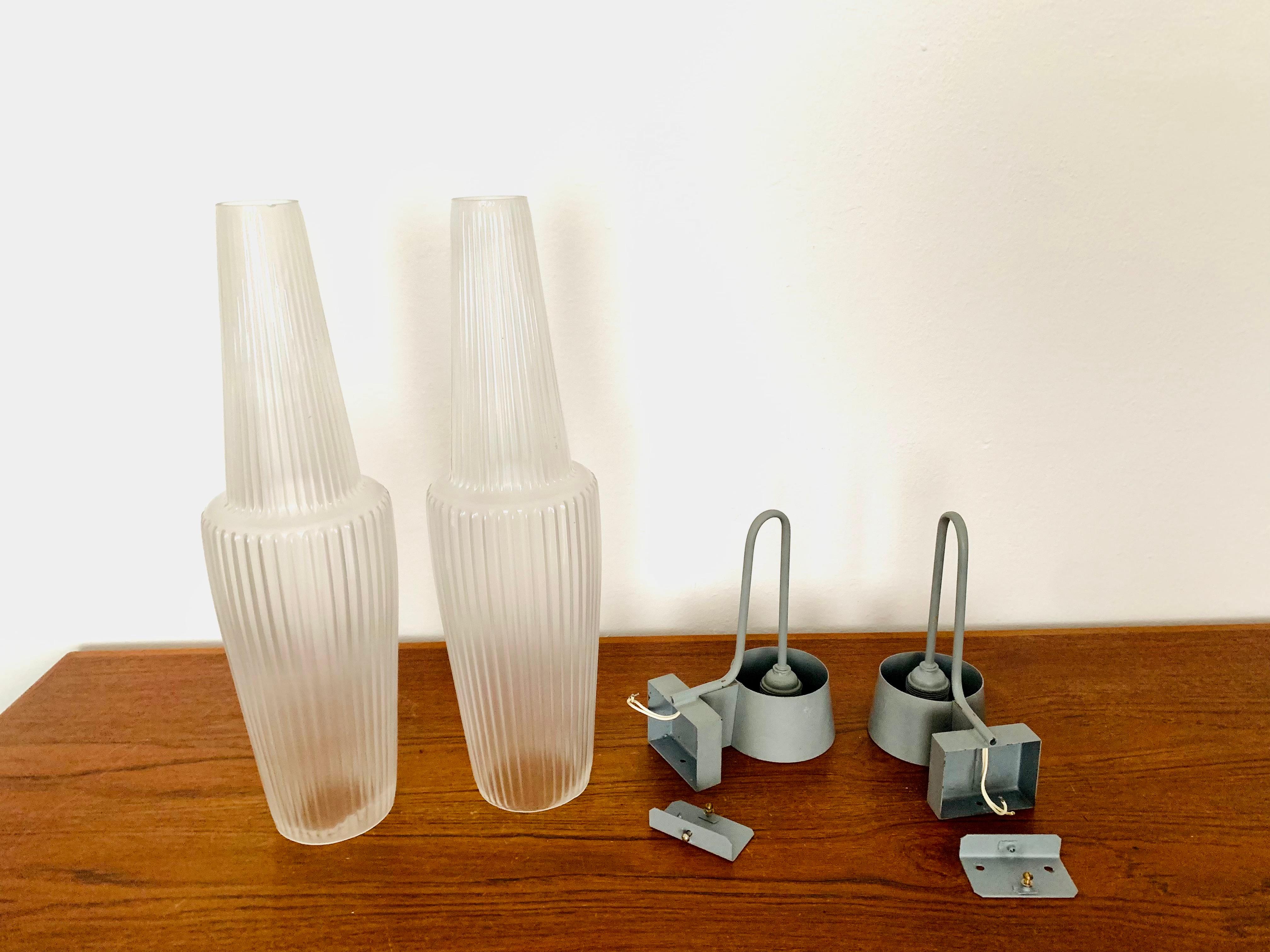 Set of 2 Venezia Wall Lamps by Aloys Gangkofner for Peill and Putzler 7